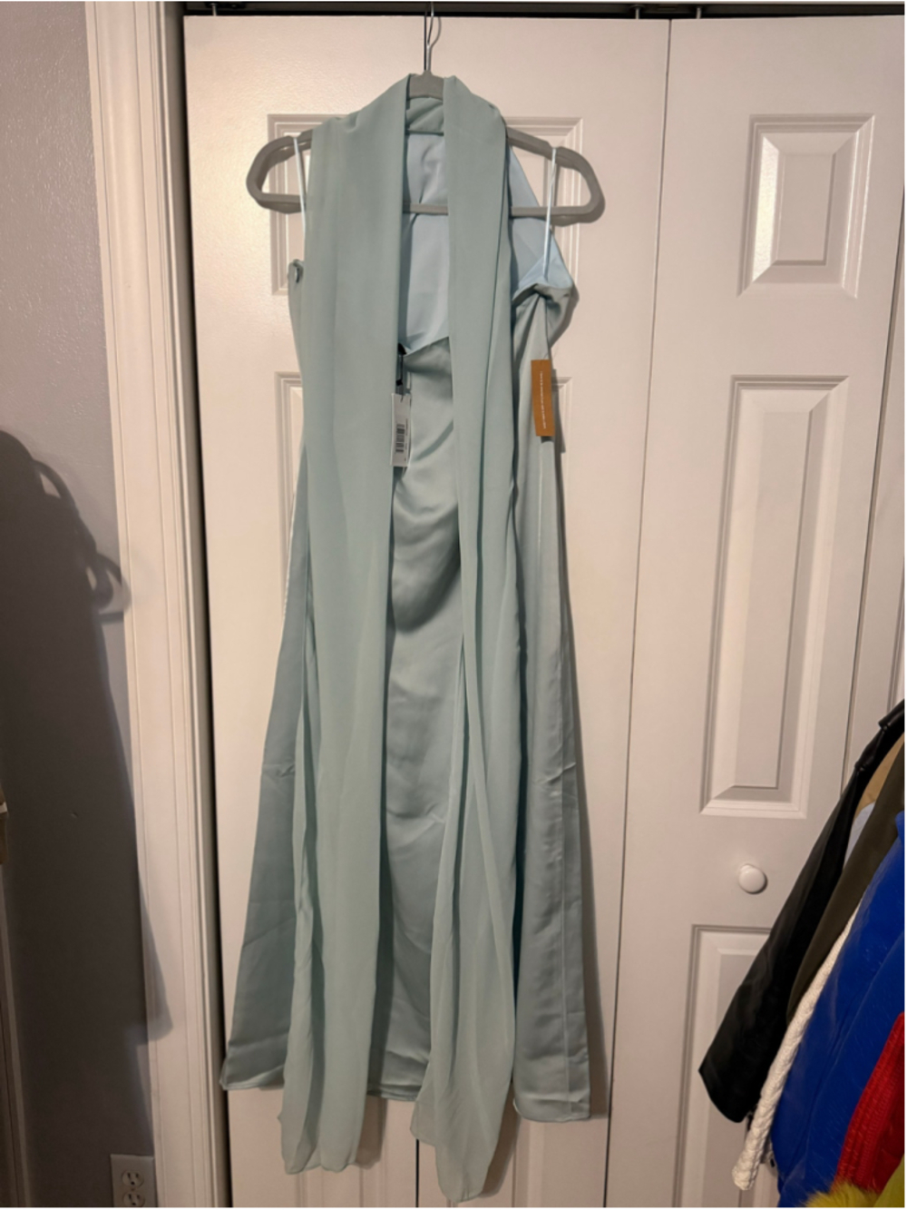 Women's o.p.t Alessia Dress Maxi Dress Size M Light Blue Halter Neck - Picture 6 of 8